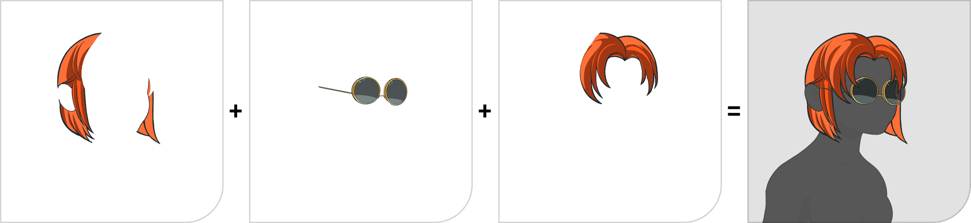 hair/eye layering